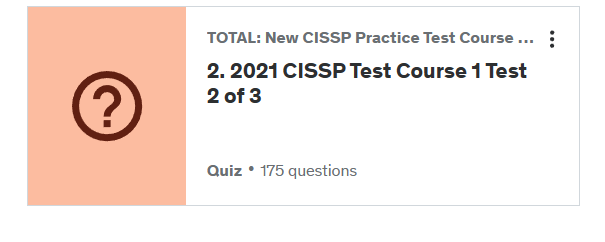 Udemy CISSP practice course 