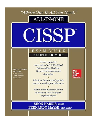 Front cover of the CISSP exam guide book