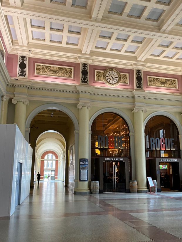 Waterfront station hall