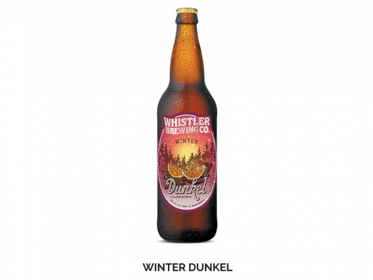 Picture of a bottle of Whistler Dunkel brew